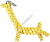 №1 22 см грейфер в форме жирафа желто - белый