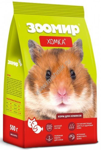 ЗООМИР Хомка 500 г корм для хомяков и мелких грызунов 