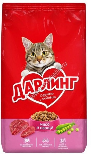 Дарлинг 1,75 кг сухой корм  для взрослых кошек с мясо и овощами 