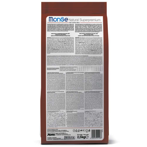 Сухой корм Monge Dog Speciality Line Monoprotein Mini корм для щенков и беременных собак мелких пород, из ягненка с рисом 2,5 кг