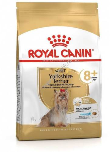 ROYAL CANIN YORKSHIRE TERRIER ADULT 8+ 500 г сухой корм для собак породы Йоркширский терьер ввозрасте от 8 лет 