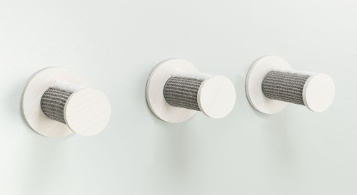 Настенная когтеточка, элемент 3, "3 ступени", 3 х ф 18 х 22 см, белый/серый