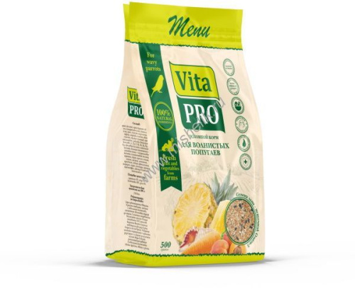 VITA PRO 500 г основной корм для волнистых попугаев 