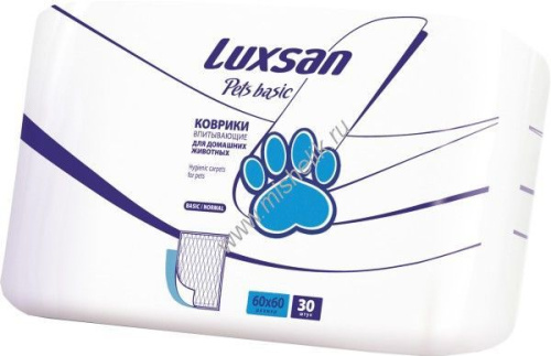 LUXSAN BASIC 30 шт 60х60 см пеленки для собак 