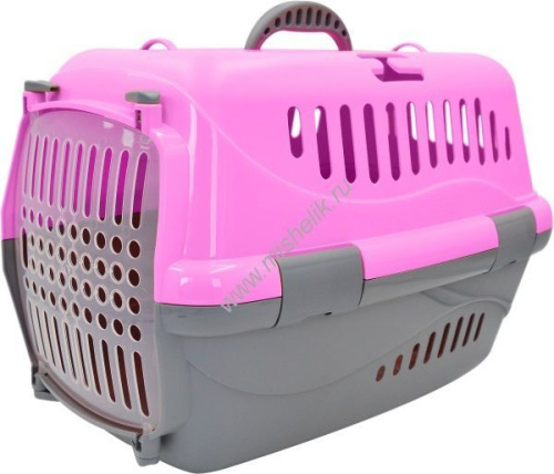 HOMEPET 48х32х32 см переноска для животных розовая