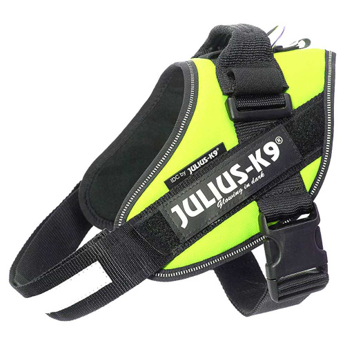 JULIUS-K9 шлейка для собак IDC®-Powerharness 2 (71-96см/ 28-40кг), зеленый неон