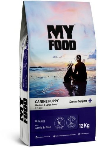 Myfood Canine Puppy Medium & Large Breed Multi-Dog with Lamb & Rice 12 кг сухой корм для щенков с ягненком и рисом