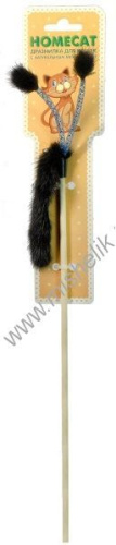 HOMECAT дразнилка для кошек Хвостик из норки с помпонами на пружинках