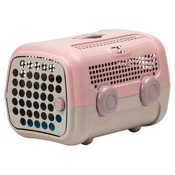 United Pets переноска "A.U.T.O." cm 51 x 37 x h 33, розовая/серая