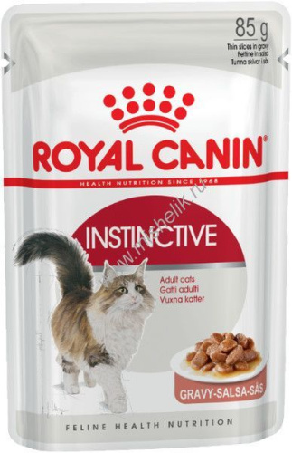 ROYAL CANIN INSTINCTIVE 85 г пауч влажный корм кусочки в соусе для кошек старше 1-го года 