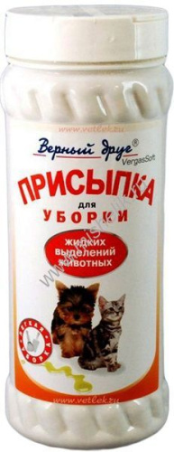 Верный друг 300 г присыпка для уборки жидких выделений животных