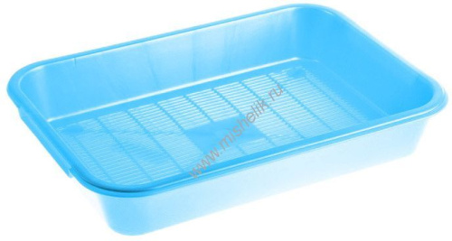 HOMECAT Atlantis 36 см х 26 см х 6,5 см лоток с сеткой голубой перламутр
