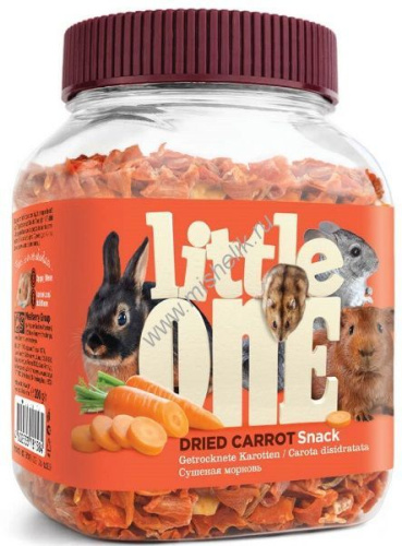 LITTLE ONE 200 г лакомство для грызунов сушеная морковь 