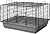ДАРЭЛЛ Кролик №2 58х40х36 см клетка для кроликов и морских свинок серо-черная, складная