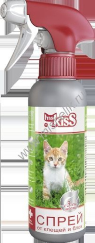 Ms.KISS 200 мл спрей для кошек репеллентный от клещей и блох