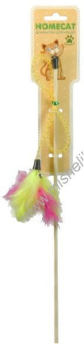 HOMECAT дразнилка для кошек Перья на пружине