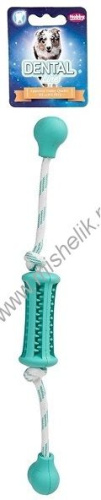 NOBBY ПАЛКА С ВЕРЕВКАМИ DENTAL FUN 37 см игрушка для собак резина 1х2