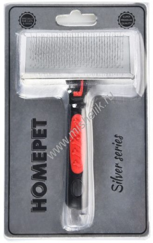 HOMEPET SILVER SERIES 14 см х 9 см размер M пуходерка металлическая