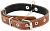 HOMEPET 25 мм 30-45 см ошейник кожаный с язычком на фетре простроченный коричневый