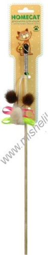 HOMECAT дразнилка для кошек Пчелка из норки с лентами