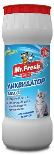 Mr.Fresh Expert 500 г 2 в 1 ликвидатор пятен и запаха для кошек порошок
