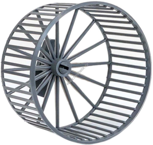 HOMEPET D 9 см колесо для грызунов без подставки пластиковое серое 