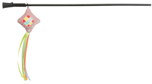 Игрушка для кошки удочка Junior желтая, полиэстер, 42 см