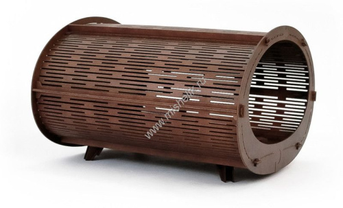 HOMEPET Wood 46 см х 40 см х 34 см домик для животных тоннель мини коричневый