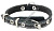 HOMEPET 15 мм 22-35 см ошейник кожаный с язычком на фетре простроченный черный
