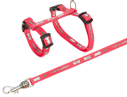 Шлейка с поводком для крольчат, 8 мм/1,20 м, нейлон с рисунком