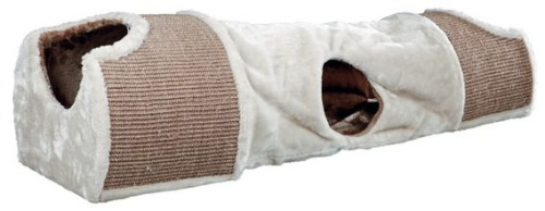 Тоннель-когтеточка 110 x 30 x 38 см, светло-серый/коричневый