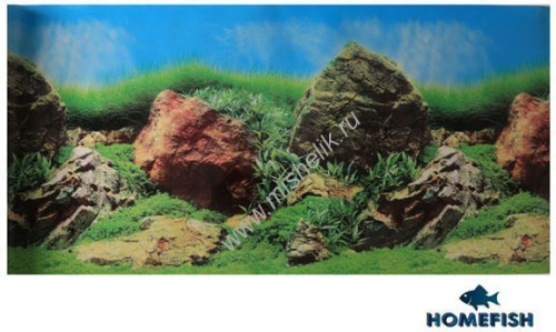 HOMEFISH Долина камней 40 см х 1500 см фон для аквариума