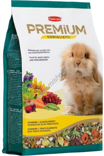 PADOVAN PREMIUM coniglietti 2 кг корм для кроликов и молодняка