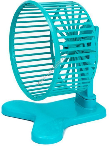 HOMEPET D 9 см колесо для грызунов с подставкой пластиковое бирюзовое 