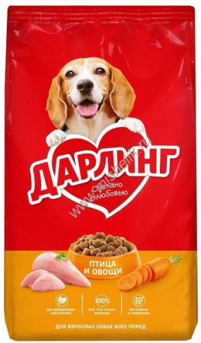 Дарлинг 2 кг сухой корм для взрослых собак с птицей и овощами 