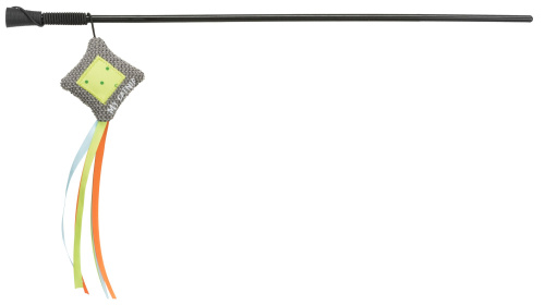 Игрушка для кошки удочка Junior желтая, полиэстер, 42 см