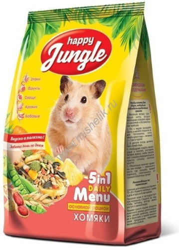 HAPPY JUNGLE 400 г корм для хомяков 