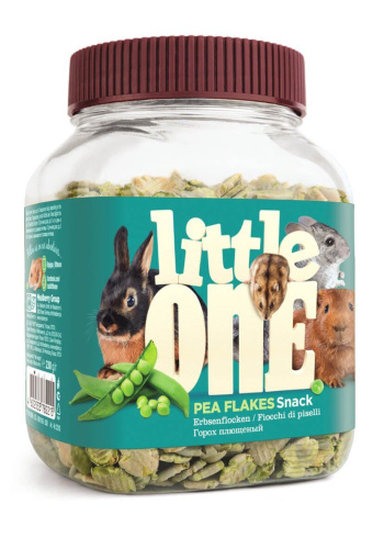 LITTLE ONE 230 г банка лакомство для грызунов плющенный горох