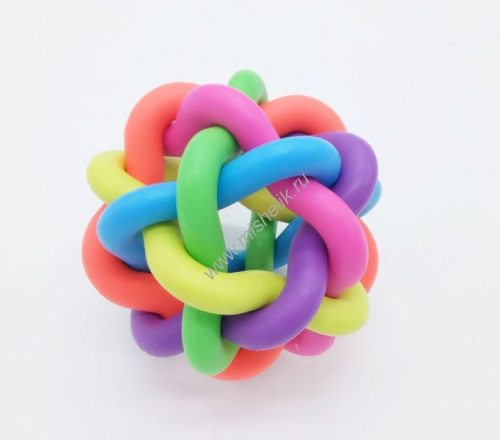 HOMEPET TPR 10,5 см игрушка для собак плетеный мяч