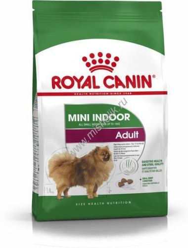 ROYAL CANIN MINI INDOOR ADULT 3 кг сухой корм для взрослых собак от 10 месяцев и старше, мелких размеров до 10 кг, живущих главным образом в помещении 
