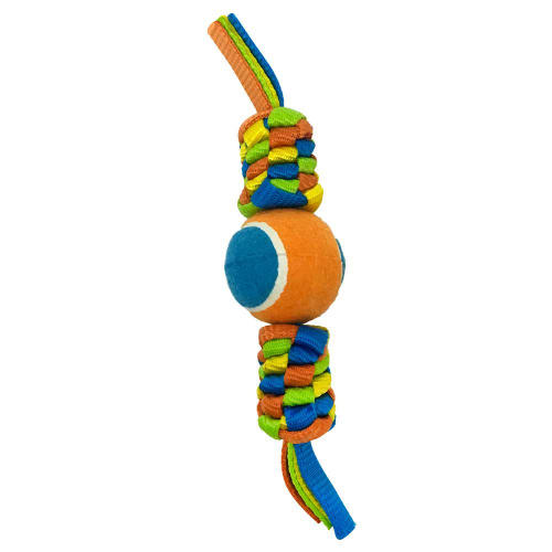 Игрушка для собак Petpark "Плетенка с теннисным мячиком", для взрослых собак, 6см