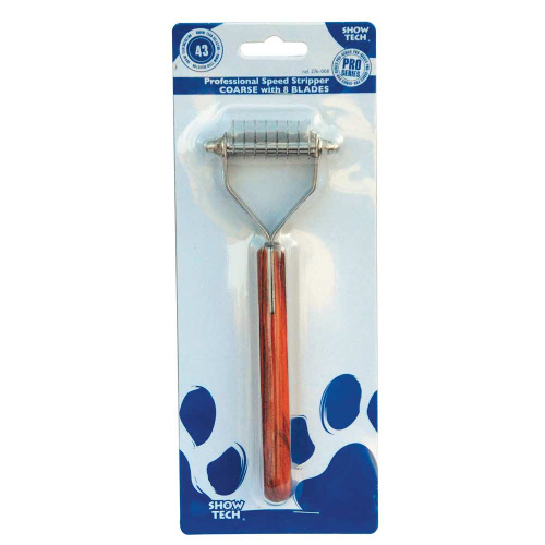 SHOW TECH стриппинг  8 ножей с деревянной ручкой для жесткой шерсти