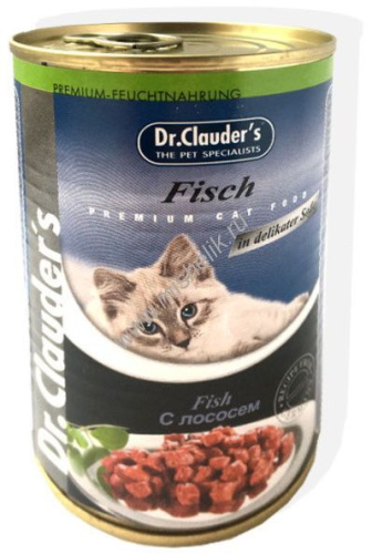 Dr.Clauder`s 415 г консервы для кошек с лососем 