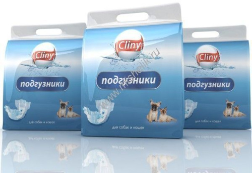CLINY 10 шт S 3-6 кг подгузники для собак и кошек 