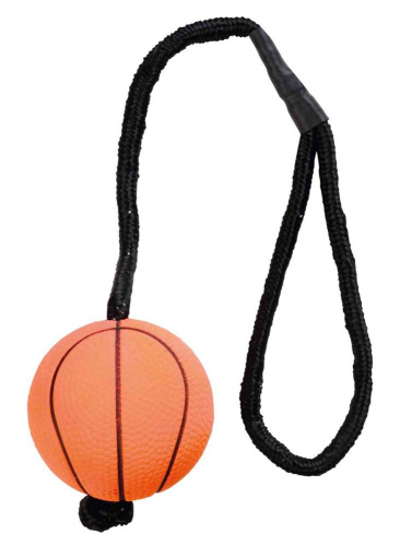 Игрушка мяч с верёвкой ф 6см/30см, неон, набор 24 шт.