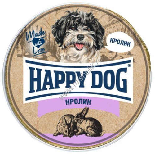 HAPPY DOG Natur Line 125 г ламистер паштет консервы для собак с кроликом 