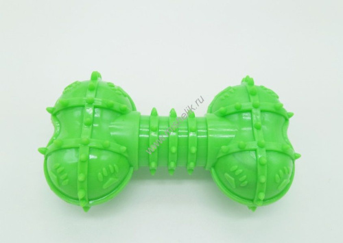 HOMEPET SNACK TPE 14 см игрушка для собак кость с шипами с отверстиями для лакомств