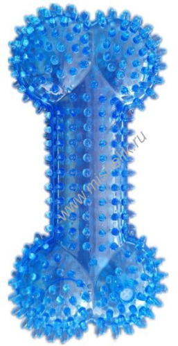 HOMEPET TPR 15,5 см игрушка для собак кость с шипами с пищалкой