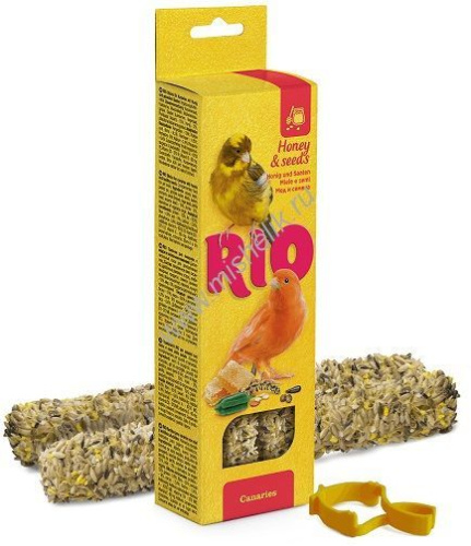 RIO 2х40 г палочки для канареек с медом и полезными семенами 1х8