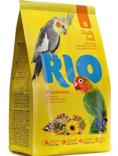 RIO 500 г корм для средних попугаев основной рацион 